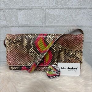 Blu + Baker Genuine Snakeskin Crossbody/Clutch